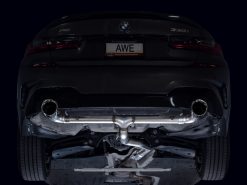 AWE 19-23 BMW 330i / 21-23 BMW 430i Base G2X Track Edition Axle Back Exhaust - Chrome Silver - Image 9
