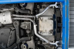 Alternative view of MBRP 14-17 Audi SQ5 3.0T Dual Rear Exit Axle Back w/ Quad Carbon Fiber Tips - T304