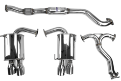 Alternative view of Invidia 15+ Subaru STI 4Dr Q300 Single Layer Titanium Burnt Quad Tip Cat-Back Exhaust