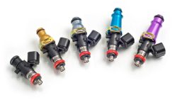 Alternative view of Injector Dynamics 1340cc Injectors - 60mm Length - 14mm Purple Top - 14mm Lower O-Ring (Set of 8)