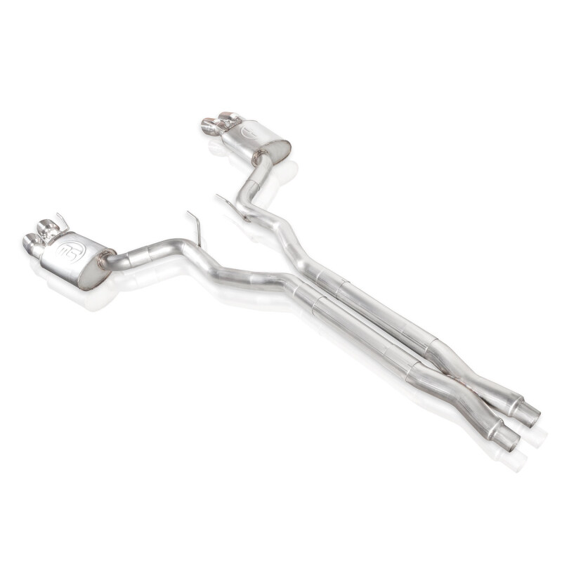 Stainless Works 2018+ Ford Mustang GT 3in Redline Series Catback X-Pipe w/Active Valves & Quad Tips - Image 3