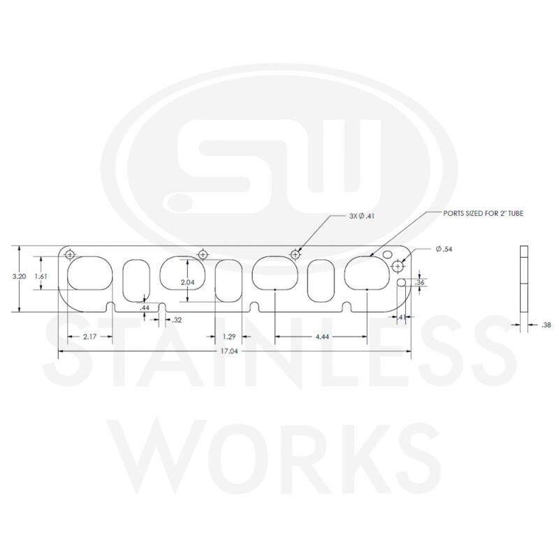 Stainless Works Hemi 5.7L/6.1L/6.4L D-Port Shaped Header 304SS Exhaust Flanges 2in Primaries - Image 3