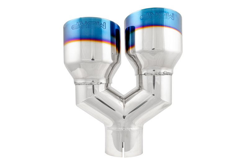 MBRP Burnt End Tip 2.5 ID Dual 4 OD Out 9.55 length Single wall 304 Stainless Steel Pass Side - Image 3
