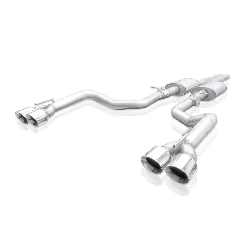Stainless Works 15-19 Dodge Challenger 6.2L/6.4L Hemi 3in Legend Catback X-Pipe w/4in Quad Tips - Image 11