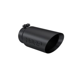 Alternative view of MBRP Universal Tip 5 O.D. Dual Wall Angled 4 inlet 12 length - Black Finish