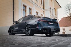 Alternative view of Akrapovic 2025+ BMW M5 G90/G99 Slip-On Line (Titanium) w/ Titanium Tips