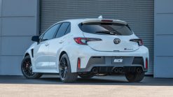 Alternative view of Borla 23-24 Toyota GR Corolla ATAK Cat Back System - Carbon Fiber & Black Anodized