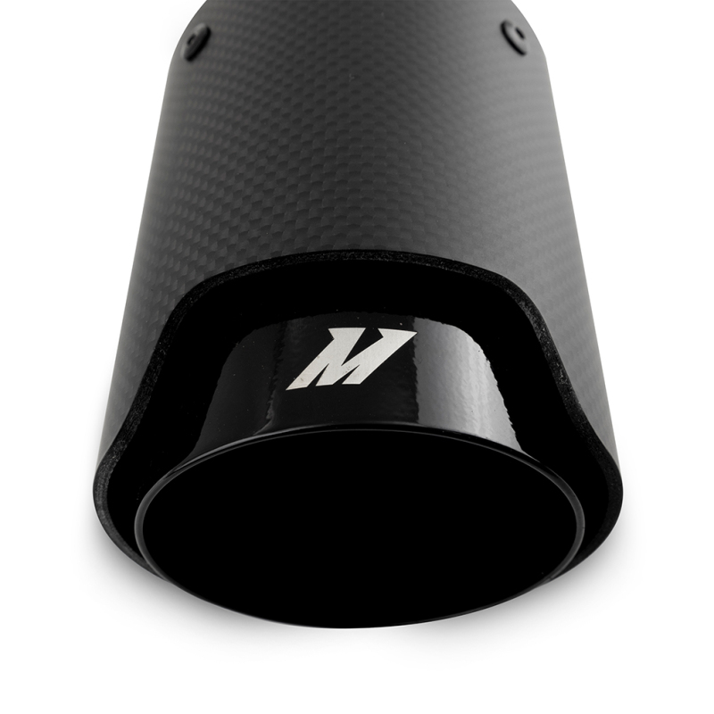 Mishimoto Carbon Fiber Muffler Tip 2.5in Inlet 3.5in Outlet M Black - Image 3