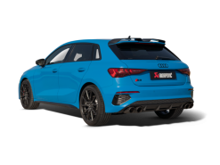 Alternative view of Akrapovic 2021+ Audi S3 Sportback (8Y) Evolution Line Cat Back (Titanium) w/Carbon Tips