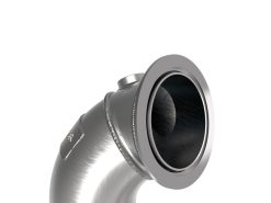 Alternative view of aFe Power Twisted Steel Down Pipe 3in 304 Stainless Steel w/ Cat 15-18 VW Golf R MKVII L4-2.0L (t)