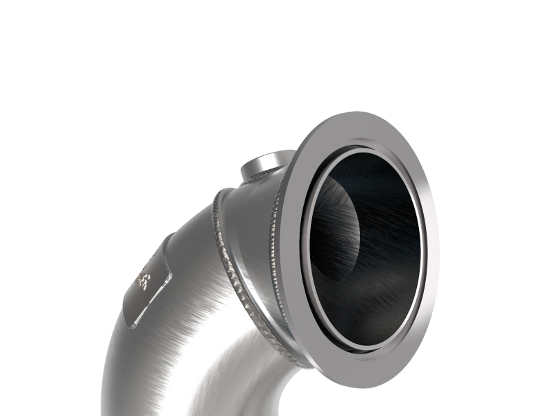 aFe Power Twisted Steel Down Pipe 3in 304 Stainless Steel w/ Cat 15-18 VW Golf R MKVII L4-2.0L (t) - Image 2