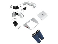 Alternative view of aFe Rapid Induction Pro 5R Cold Air Intake System Brushed 21-22 Ford F-150 Raptor V6-3.5L (tt)