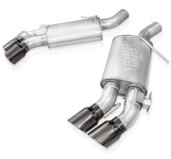 Alternative view of Stainless Works 16-21 Camaro SS 3in Legend SW Connect Axle Back w/Valve - 4in Quad Black Tips