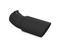 MBRP Universal Tip 6in OD 5in Inlet 15.5in Length 30 Deg Bend Angled Rolled End Black - Image 3