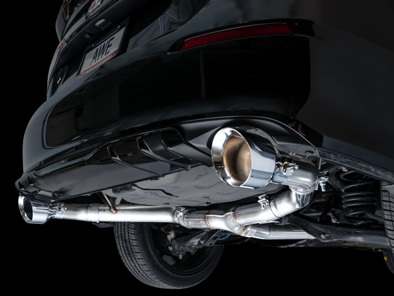 AWE Tuning 22+ Honda Civic Si/Acura Integra Track Edition Catback Exhaust - Dual Chrome Silver Tips - Image 4
