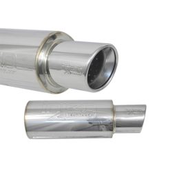 Injen 2 3/8 Universal Muffler w/Stainless Steel resonated rolled tip (Injen embossed logo) - Image 4