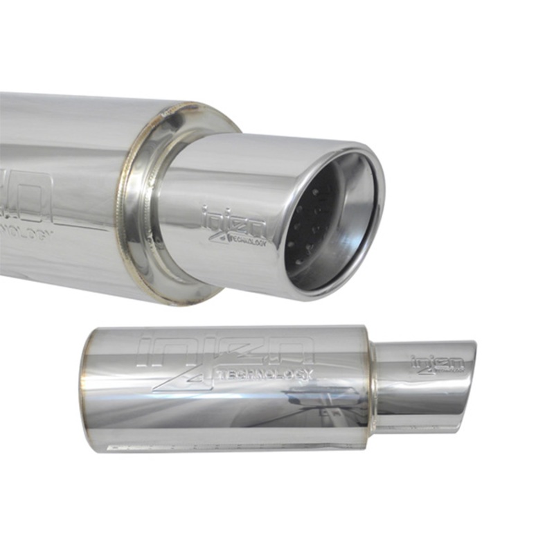 Injen 2 3/8 Universal Muffler w/Stainless Steel resonated rolled tip (Injen embossed logo) - Image 4