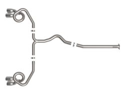 Alternative view of aFe POWER Takeda 3in to 2-1/2in 304 SS Cat-Back Exhaust w/ Polished Tips 22-23 Subaru WRX H4-2.4L(t)