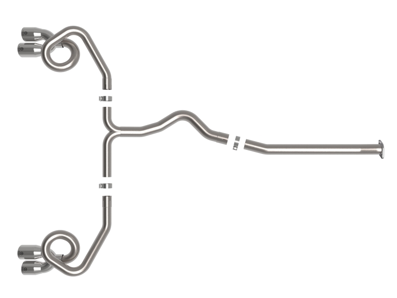 aFe POWER Takeda 3in to 2-1/2in 304 SS Cat-Back Exhaust w/ Polished Tips 22-23 Subaru WRX H4-2.4L(t) - Image 2