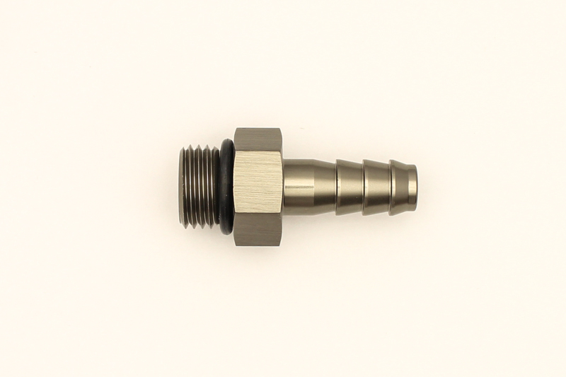 DeatschWerks 6AN ORB Male To 5/16in. Male Triple Barb Fitting (Incl. O-Ring) - Image 3