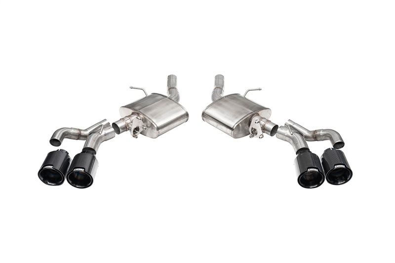 Corsa 22-24 Caddy CT5-V Blackwing 3in Axle-Back - Act. Exh. - Dual Rear Exit - Twin 4.5in Blk CF Tip