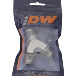 DeatschWerks 8AN Male Flare + 8AN Male Flare to 10AN Male Flare Y Block Fitting - Image 3