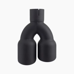 Mishimoto Dual Offset Tips 2.5in Inlet 3in Outlet Slash Cut - Black - Image 4