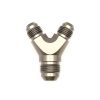 DeatschWerks 6AN Male Flare + 6AN Male Flare to 8AN Male Flare Y Block Fitting