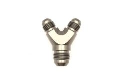 DeatschWerks 6AN Male Flare + 6AN Male Flare to 8AN Male Flare Y Block Fitting