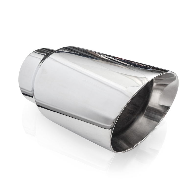 Stainless Works Conical Double Wall Slash Cut Exhaust Tip - 4in Body 3in Inlet - Image 2