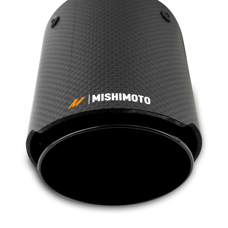 Mishimoto Carbon Fiber Muffler Tip 2.5in Inlet 3.5in Outlet Black - Image 3