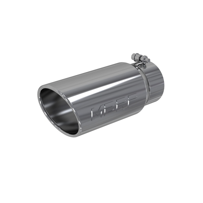 MBRP Universal Tip 5 O.D. Angled Rolled End 4 inlet 12 length - Image 4