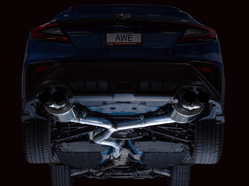 AWE Tuning 2022+ VB Subaru WRX Touring Edition Exhaust - Diamond Black Tips - Image 13