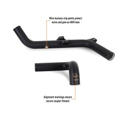 Mishimoto 2021+ Ford Bronco 2.7L High-Mount Intercooler Pipe Upgrade Kit - Wrinkle Black - Image 7