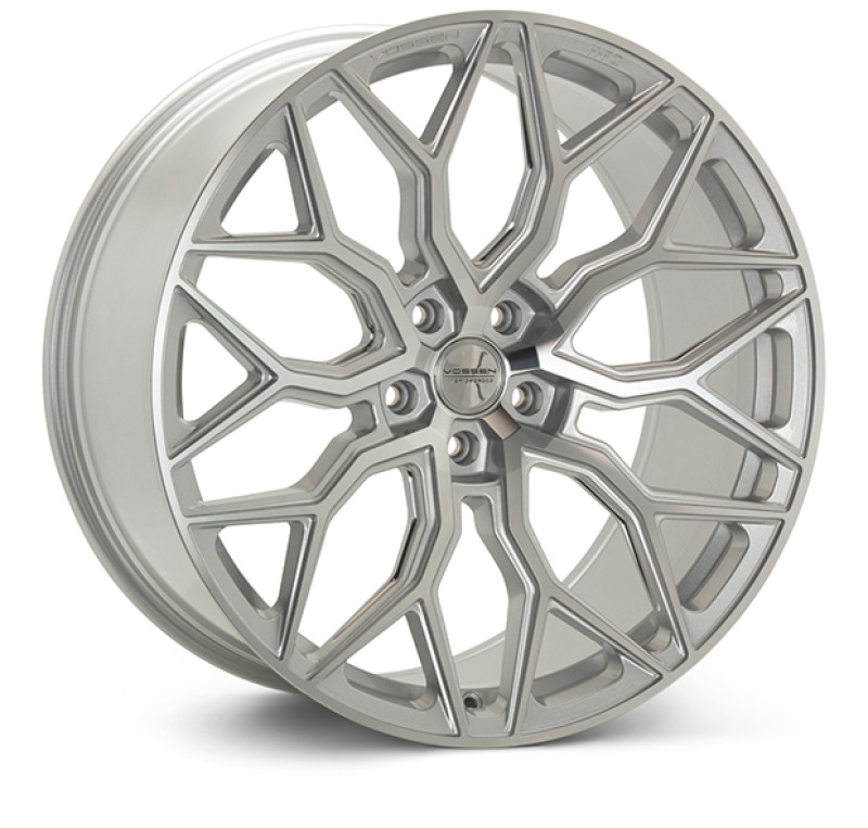 Vossen HF-2 22X10.5 / 5X120 / ET38 / Deep / 72.56 - Silver Polished Wheel