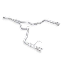 Alternative view of Stainless Works 2015-16 Mustang 2-1/2in Catback Retro Chambered Mufflers