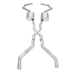 Alternative view of Stainless Works Chevy Camaro 1967-69 Exhaust 3in Stainless with X-Pipe