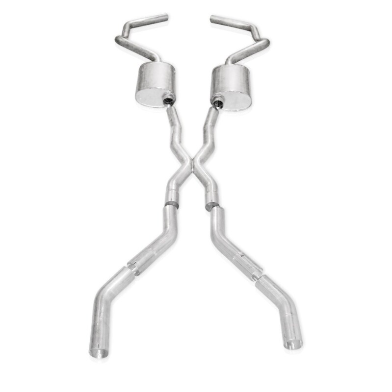 Stainless Works Chevy Camaro 1967-69 Exhaust 3in Stainless with X-Pipe - Image 2