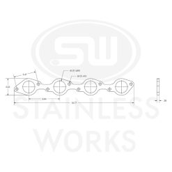 Stainless Works Big Block Chevy Round Port Header 304SS Exhaust Flanges 1-7/8in Primaries - Image 3