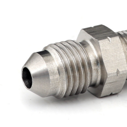 GFB 1/8in BSPT Male to -4AN Male Flare (Stainless Steel) - Image 3