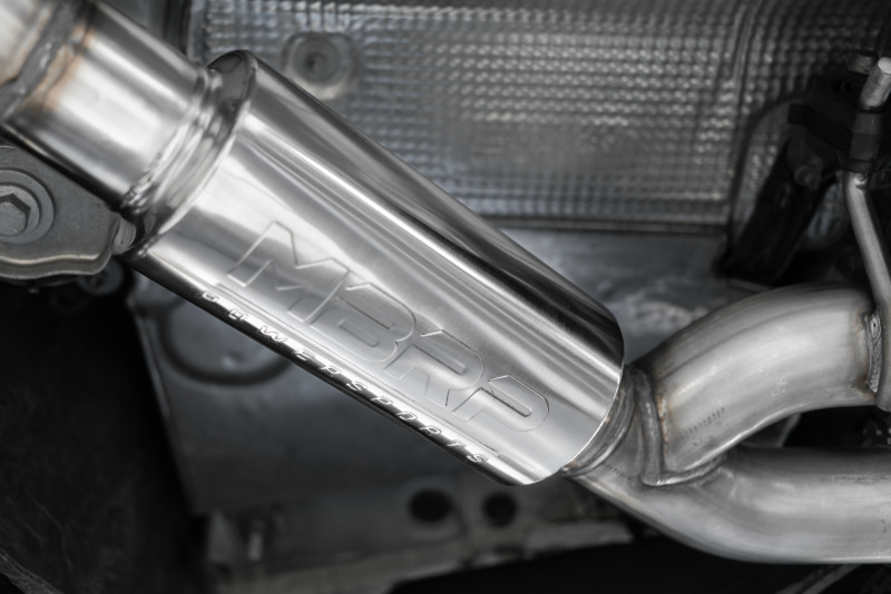 MBRP 18-21 Audi S5 Coupe/S4 Sedan T304 SS 2.5in Cat-Back Quad Rear Exit Exhaust - Carbon Fiber Tips - Image 3