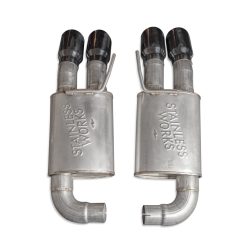 Stainless Works 18-21 Mustang GT Axleback Legend Exhaust - Black Tips - Image 4