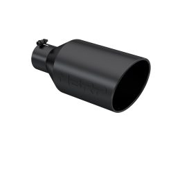 Alternative view of MBRP Universal Tip 8in O.D. Rolled End 4in inlet 18in length Black