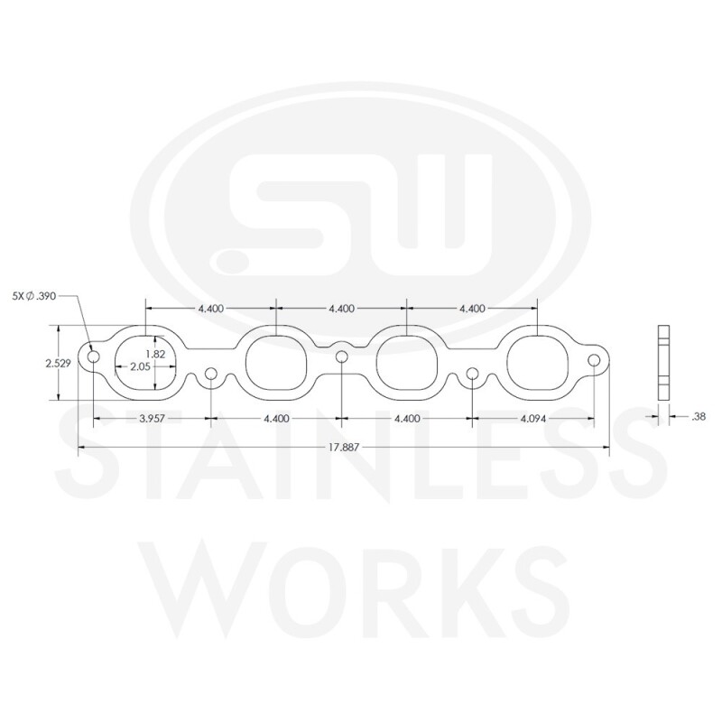 Stainless Works 2014+ Chevrolet LT1/LT4 Port Matched Header 304SS Exhaust Flanges 2in Primaries - Image 3