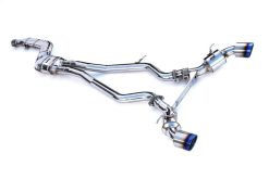 Alternative view of Invidia 2019+ Toyota Supra Dual N1 w/ Valve Rolled Titanium Tip Cat-back Exhaust