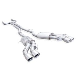 Alternative view of Stainless Works 2016-18 Cadillac CTS-V Sedan Catback System Resonated X-Pipe Dual-Mode Mufflers