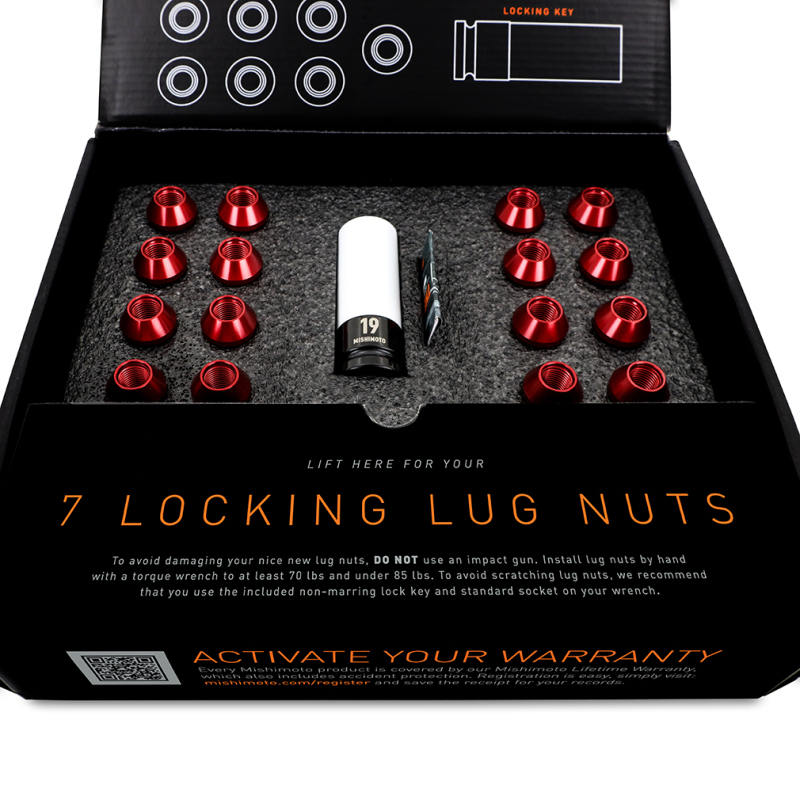 Mishimoto Aluminum Locking Lug Nuts 1/2 X 20 23pc Set Black - Image 6