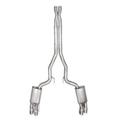 Alternative view of Stainless Works 2024 Mustang GT Catback Quad Tips Legend Sound X-Pipe Factory Connect Exhaust