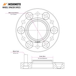 Mishimoto 5x114.3 15mm 56.1 Bore M12 Wheel Spacers - Black - Image 7