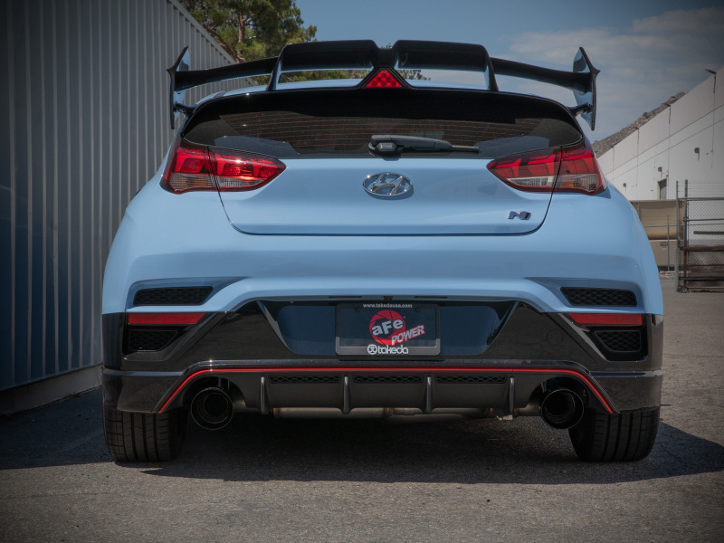 aFe 21-22 Hyundai Veloster N L4-2.0L Takeda 3in 304 SS Axle-Back Exhaust System w/ Black Tip - Image 5